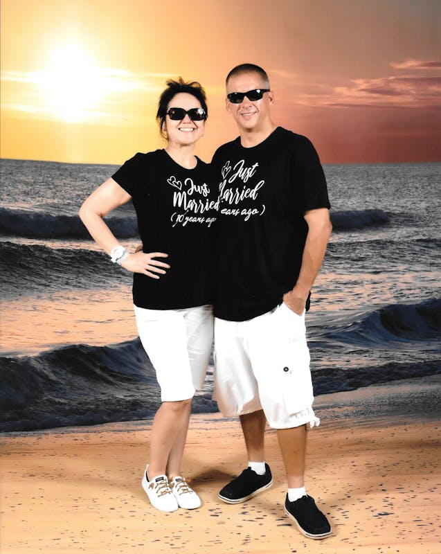 Embarkation day 2019 celebrating our 10th anniversary on our annual cruise  - Carnival Ecstasy