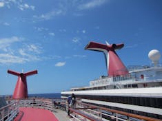 Just a little height difference between Carnival Elation and Glory 