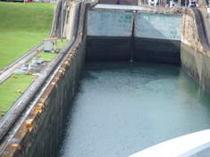 Panama Canal Transit - Moving into the lock