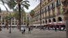 A typical square in Barcelone