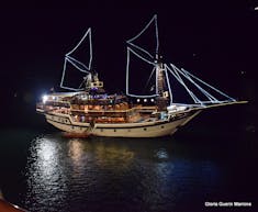 Benoa, Bali, Indonesia - This is a photo of a pirate ship (for tourists) as it passed us while we were docked overnight.