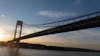 Sunset leaving from under the Verrazzano-Narrows Bridge-NYC