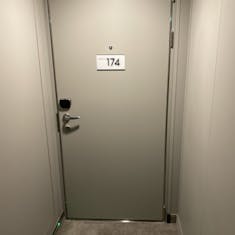 This suites has 2 front doors.  The first door is in the hall, this is the inside door.
