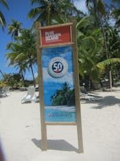 Carnival 50th Birthday sign @ Blue Lagoon