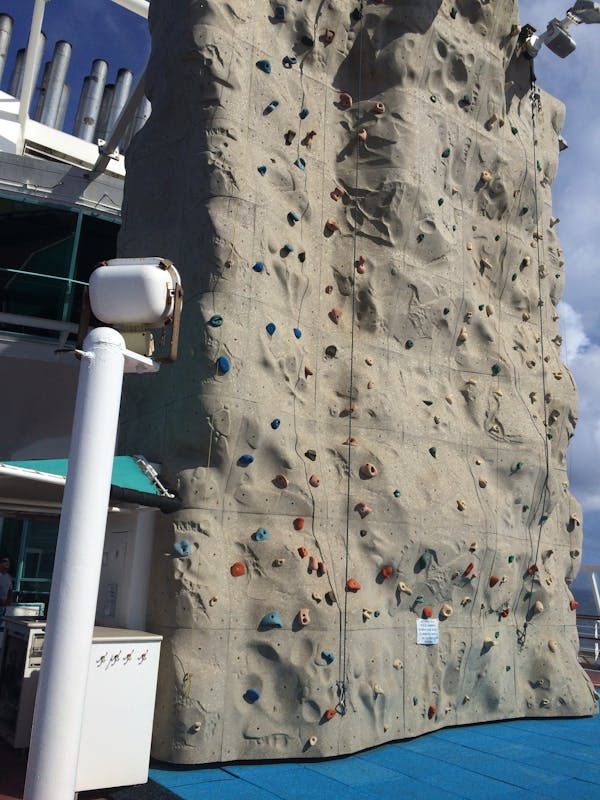 Rock climbing wall - actually 2 sided! - Majesty of the Seas