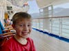 My son chilling on the Promenade Deck