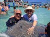 Paul and Susan at Stingray City sandbar.