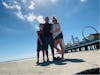 My sister and brother-in-law with my nephew at the beach