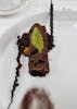 Chef's table: chocolate log with chocolate soil and basil moss. Out of this world!