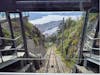 View coming back down from the Funicular cable car