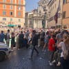 In front of the Trevi Fountain with a few thousand friends! 