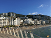 Homes built into the mountains right by the sea