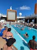 Guests versus Crew pool volleyball 