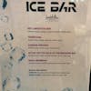 Ice Bar Drink Menu