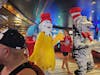 No kids, but the cat in the hat parade was all over the ship! Keeping kids entertained. There's also the age appropriate clubs and arcade. 