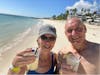 Margaritas on the beach in Grand Bahama. 