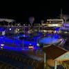 Pool deck at night