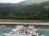 View of the boat dock in Whittier that the cruise embarks from