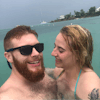 Enjoying Honeymoon Beach, despite a brief storm that rolled in. It was sunny again in 5 minutes. 