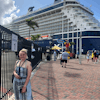 My wife in front of the Equinox in St. Thomas