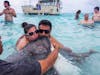 Kissing a stingray for good luck 