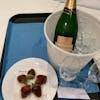 Champagne and chocolate strawberries 