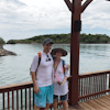 Ronald's Downtown tour: Dock with island behind where there's an airstrip