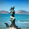 Mama mermaid to Copenhagen's little mermaid