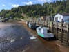 Dock at low tide in St Martin village