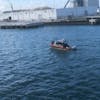 Coast guard escorted ship out to sea 