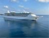 Another Royal Caribbean ship (Rhapsody OTS) leaving the Roatan port first