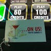 Earned free drinks while playing in the casino