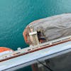 Worker working on the life boat  