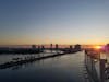 Sunrise over Miami port