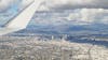 Miami skyline from the airplane 