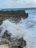 Waves crashing on the old coral