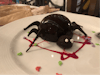 Chocolate mousse and brownie spider for HOTHS. 