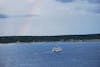 Rainbow over Princess Cay as we left.