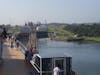 Entering the Panama Canal. 