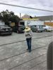 Another man reading a gospel tract at the parking lot of the restaurant where we had lunch.