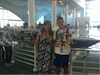 My mom & son at the cruise terminal 