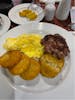 Corned beef and hash, scrambled eggs and hashbrowns