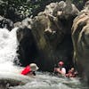 Waterfall swimming 