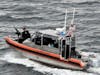 US Coast Guard escorting our Ship from embarkation 