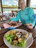 Lunch on the Fun Chaser - superb conch fritters and fish tacos.