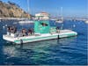 Semi submersible boat in Catalina Island port 