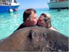 Kiss a sting ray and 7 years good luck
