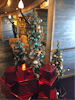 Christmas trees were decorated throughout the ship.