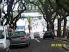 Madeira, ship seen from sidestreet across harbor