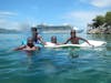 Beach in Haiti with ship in background